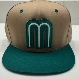 Tan and Green Mexico Baseball Cap
